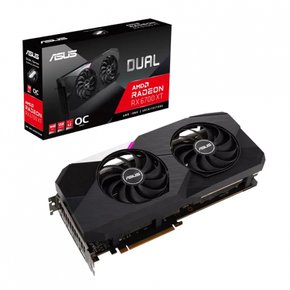 ASUS Dual Radeon RX 6700 XT OC edition 12GB GDDR6  DUAL-RX6700XT-O12G black 탑재 비디오