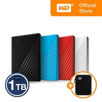 웨스턴디지털 [WD공식스토어/파우치증정/우체국택배] WD NEW My Passport 1TB 외장하드