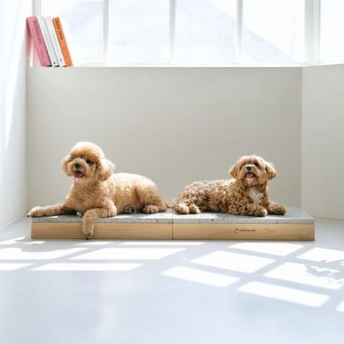 강아지 고양이 대리석 쿨매트 천연대리석 편백프레임 세트 L 대형 6
