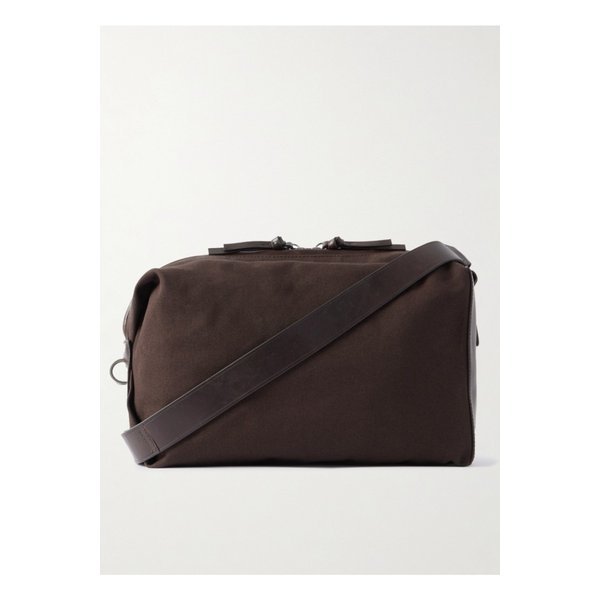 가죽 트리밍 코튼 캔버스 메신저 백 46376663162930340