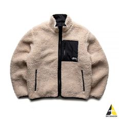 스투시 118529 BEIGE (쉐르파 리버서블 자켓)