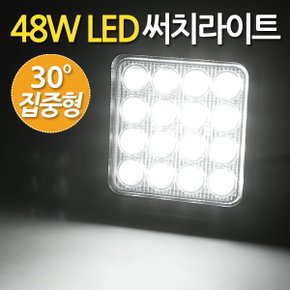 48W LED 써치라이트 사각 집중형/ 서치라이트 작업등 안개등 화물차 후미등 후진등 차량용 자동차 써치등 집어등 해루질 고출력 고휘도