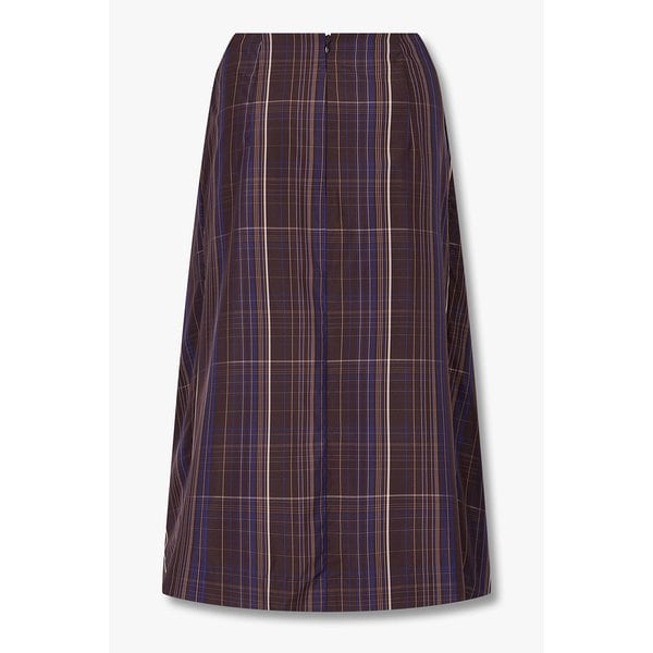 체크 패턴 핀턱 디테일 스커트 3215316024000