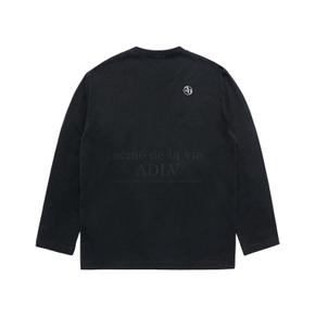 BASIC LOGO NEEDLEWORK LONG SLEEVE T-SHIRT BLACK 베이직니들워크 긴팔 블랙 LSLBAN-BLK