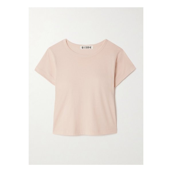 에턴 베이비 티 크롭 코튼 모달 혼방 저지 티셔츠 핑크 46376663162849593