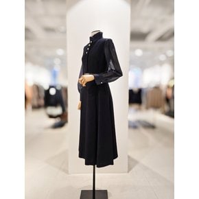 [파주점] [더아이잗컬렉션]트위드 배색 프릴넥 플레어 원피스 CR3A0OP011