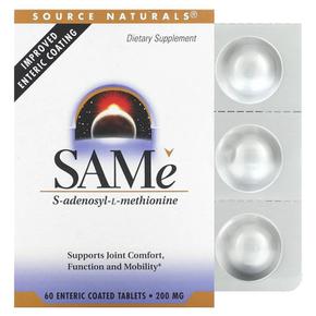 미국직구 Source Naturals 소스내추럴 SAMe S 아데노실 L 메티오닌 200mg 60정