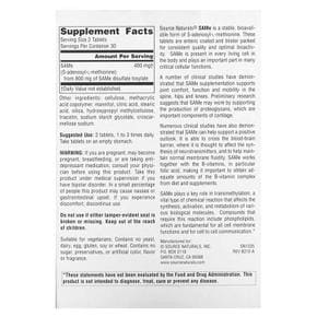미국직구 Source Naturals 소스내추럴 SAMe S 아데노실 L 메티오닌 200mg 60정