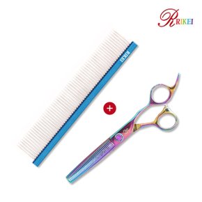[리케이] V_7640 무지개가위 40방 + 푸들 콤_가로 25cm