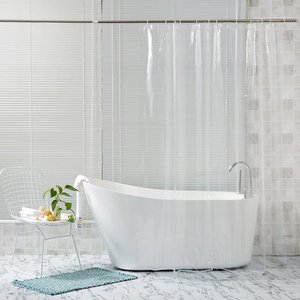  민무늬 욕실 투명 샤워 커튼
