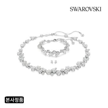 스와로브스키 [본사정품/쇼핑백증정] Constella 로듐 세트 5738285