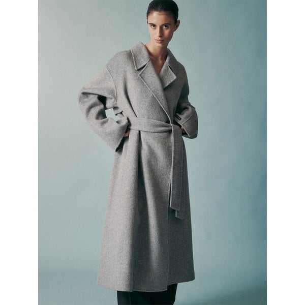 CAMEL SILK BLEND COAT GRAY