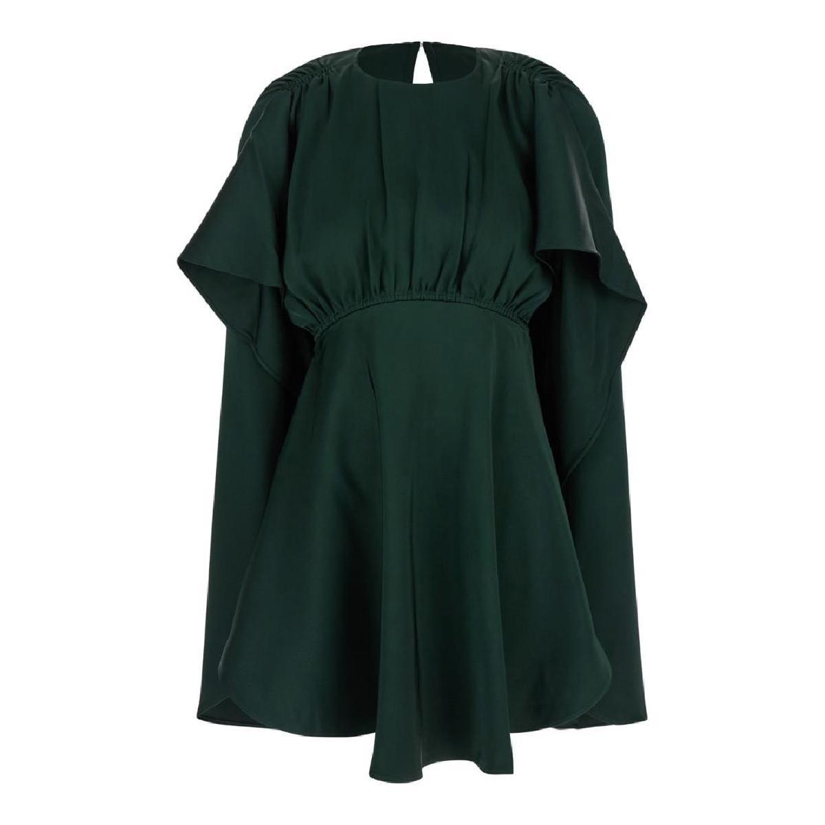 ZIMMERMANN 1408DF242BOGR `Eden` Green Mini Dress with Ruched
