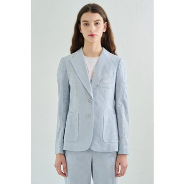 BCBG 시어서커 스트라이프 자켓 B3M3J110