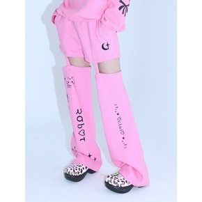 0 7 cut out emoji pants - PINK