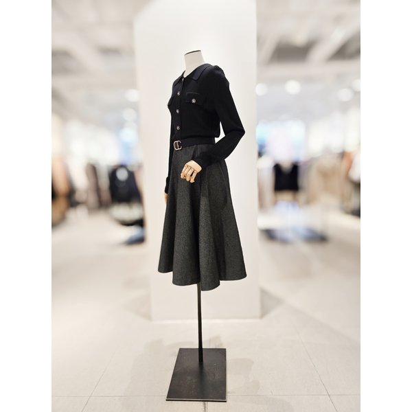 [파주점] [더아이잗컬렉션]골드 포인트 믹스드 텍스처 드레스 CR3A1OP841