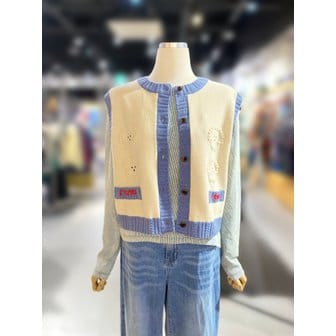 베네통 [여주점] 배색 강아지 니트 베스트 (BAKVA1611)