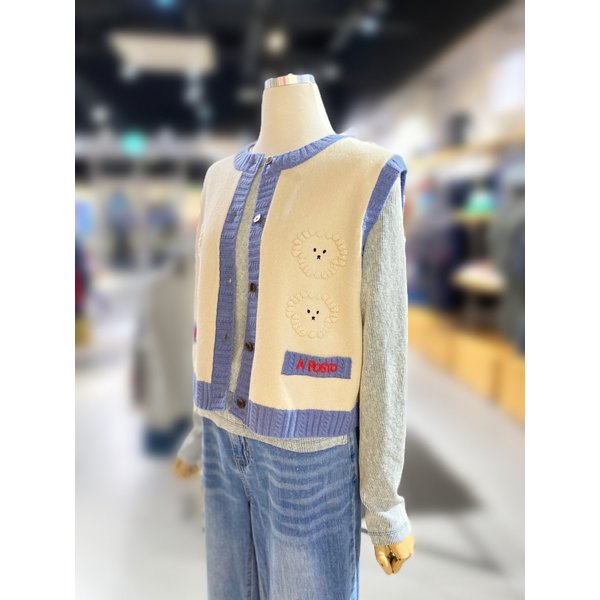 [여주점] 배색 강아지 니트 베스트 (BAKVA1611)