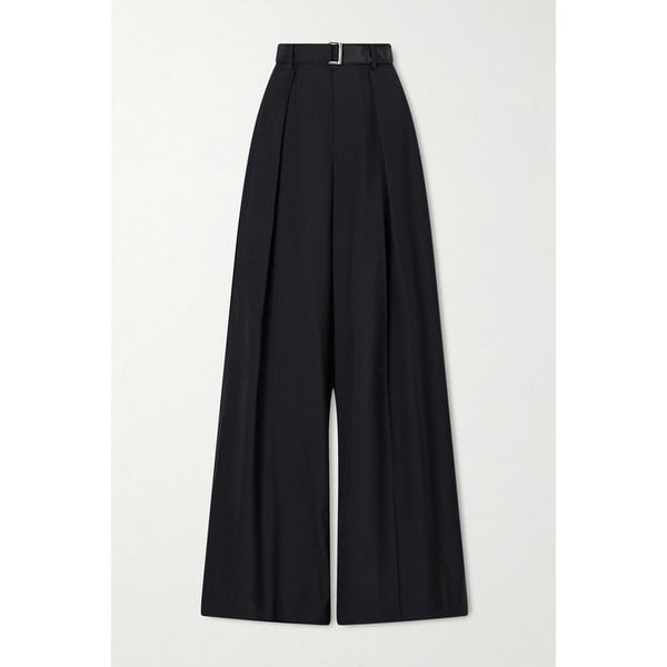 벨티드 플리츠 크레이프 와이드 팬츠 46376663162958852