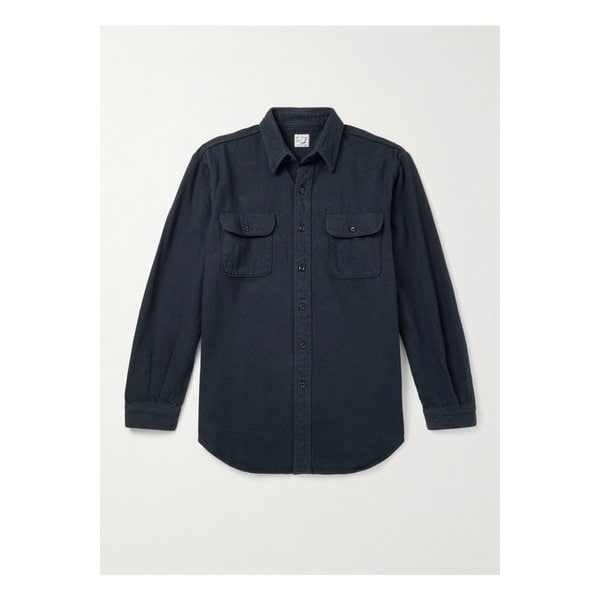 코튼 플란넬 셔츠 블루 46376663162872918