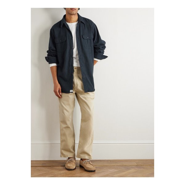 코튼 플란넬 셔츠 블루 46376663162872918