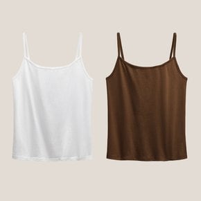 여성 와이드 넥 탱크탑