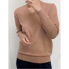 브이넥 베이직 데일리 배색 니트  WIBANT166 _P356431367