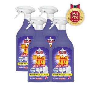 락스와세제 3X 폼 스프레이 후로랄향 500ML x 4개