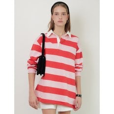 BOLD STRIPE RUGBY SHIRT (PINK / RED)