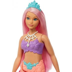 Barbie (Curvy, with Pink Ombre Mermaid Tail and Tiara 바비 드림 토피아 인어 인형 핑크