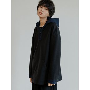 unisex two color hood black