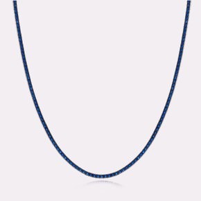 Sapphire Color Tennis Necklace GSKB102NWB420