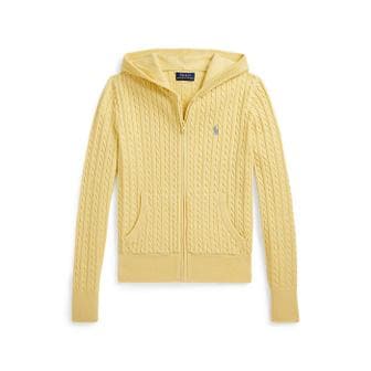 폴로 랄프 로렌 폴로 키즈 여아 7-16세 미니 케이블 코튼 풀 지퍼 후디(CWPOSWEG6820625700)