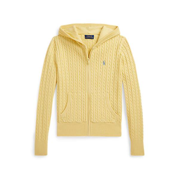 폴로 키즈 여아 7-16세 미니 케이블 코튼 풀 지퍼 후디(CWPOSWEG6820625700)