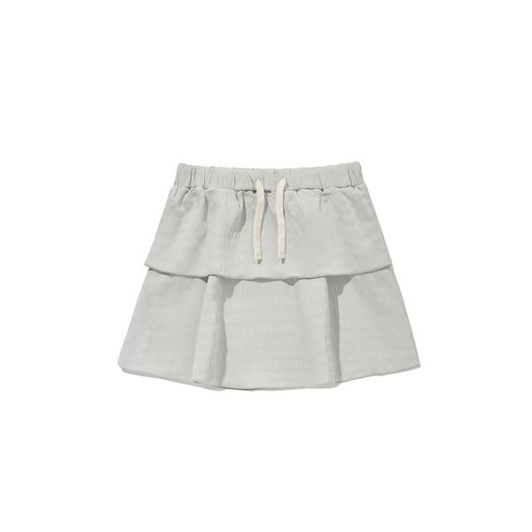 프릴 미니 스커트_그레이