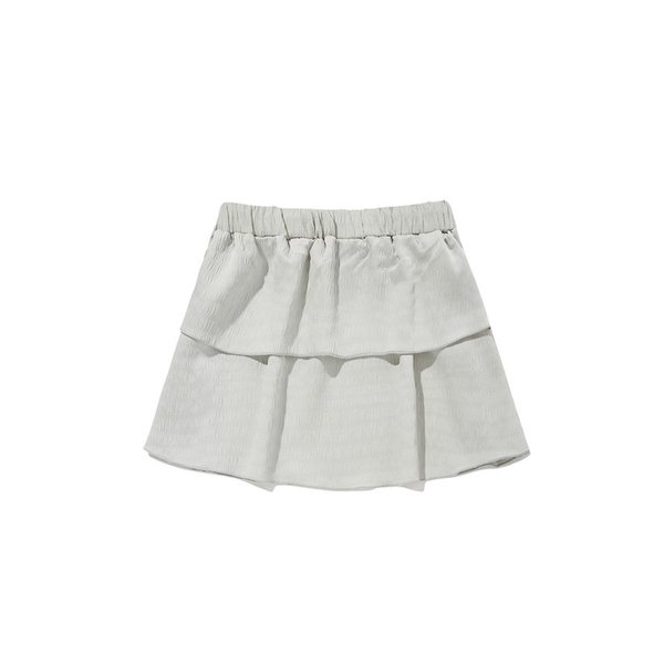 프릴 미니 스커트_그레이