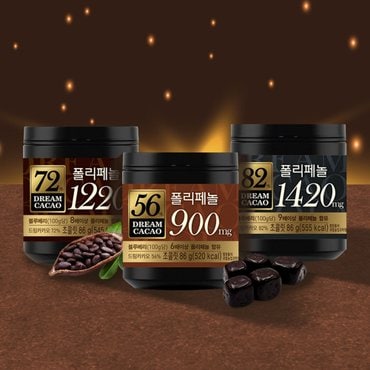 너만아는과자점 롯데제과 (86g) 드림카카오 56% 72% 82%  3종/다크