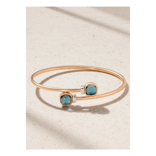 미니 누도 18K 로즈골드 화이트골드 토파즈 다이아몬드 뱅글 46376663162905465