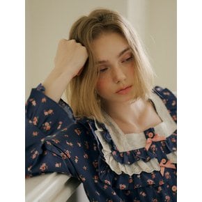 릴리안 긴팔 원피스 청블루 (30수)