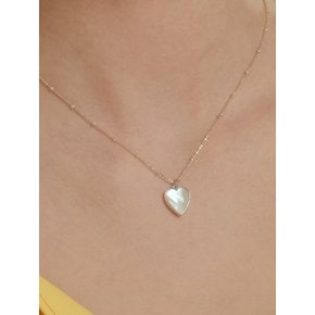 (SILVER925) Classic Heart Ball Chain Necklace NZ2012