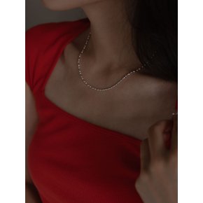 silver925 rhythm ball necklace (2color)