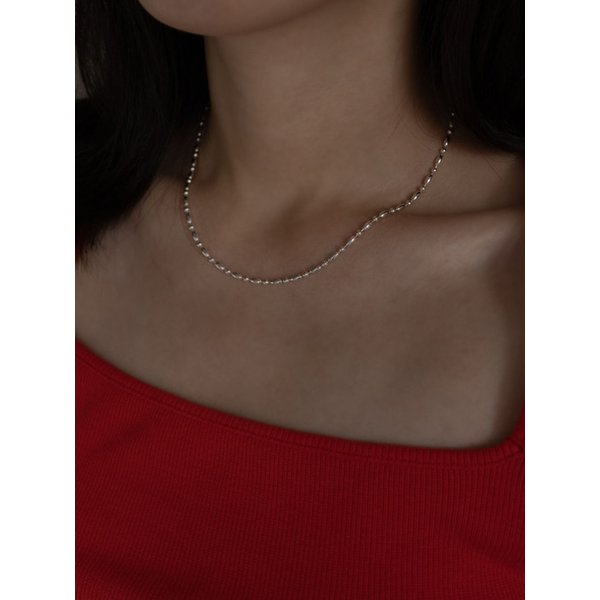 silver925 rhythm ball necklace (2color)