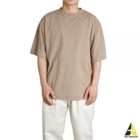 KAPTAIN SUNSHINE Hard Twisted Border Jersey SS Tee (KS23SCS07 - KHAKI BORDER) (하드 트위스