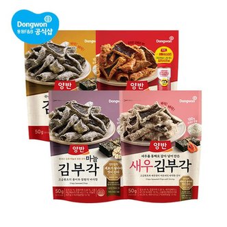 동원 양반 김부각 50g 6개 (김부각/김치맛/마늘/새우)