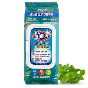후레시센트 세정살균티슈 60매 유한 주방 청소용티슈