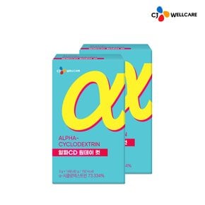 알파CD 원데이 컷 파인애플맛 식물성 식이섬유 14포 2박스