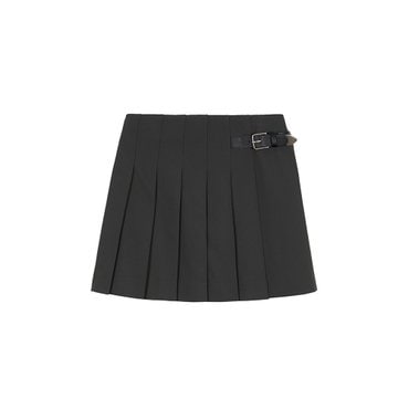 레이브 Belt Pleats Skirt in D/Grey VW3SS100-13