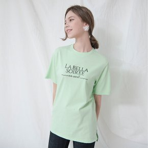 LETTERING HALF SLEEVES TOP_GREEN (1888683GA)