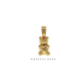 GNB-Golden 크리스탈 헤이즈 Golden Nostalgia Bear Pendant - Golden