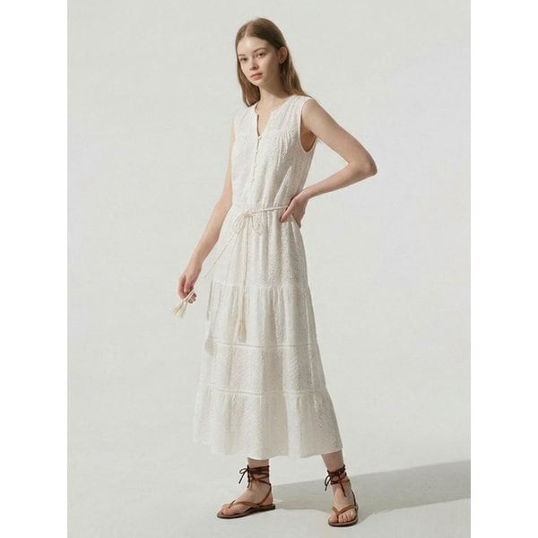 Button Tiered long Dress_MC5OPF1